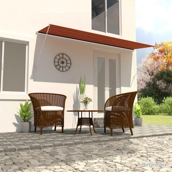 Auvent rtractable 400x150 cm Orange et marron