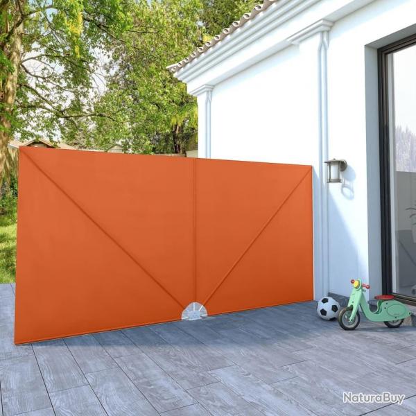 Auvent latral pliable de terrasse Terre cuite 400 x 200 cm