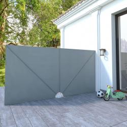Auvent latéral pliable de terrasse Gris 400 x 200 cm