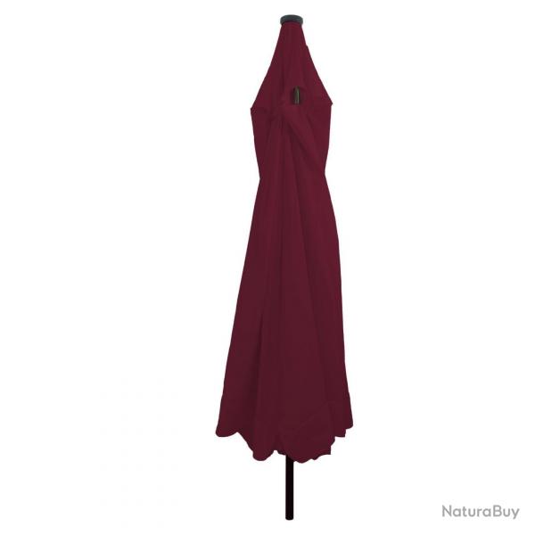 Parasol de jardinavec clairage LED 395x245 cm Rouge bordeaux