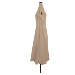 Parasol de jardinavec lumières LED ø395x245 cm Taupe