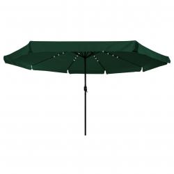 Parasol de jardinavec LEDs ø395x245 cm Vert
