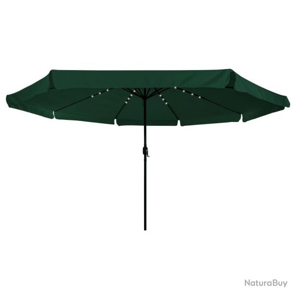 Parasol de jardinavec LEDs 395x245 cm Vert