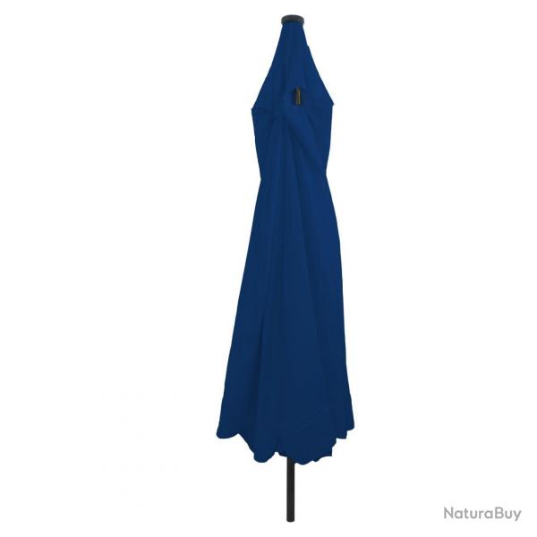 Parasol de jardinavec lumires LED 395x245 cm Bleu Azur