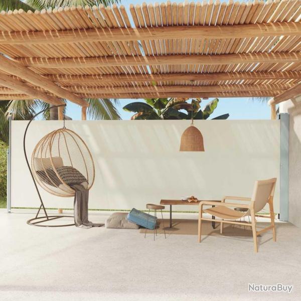 Auvent latral rtractable de patio 180x600 cm Crme