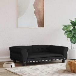 Lit pour chien noir 95x55x30 cm velours