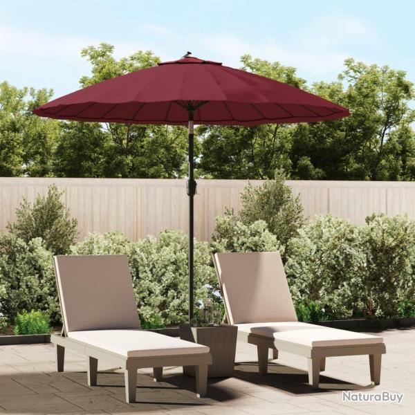 Parasol d'extrieur avec mt en aluminium 270 cm rouge bordeaux