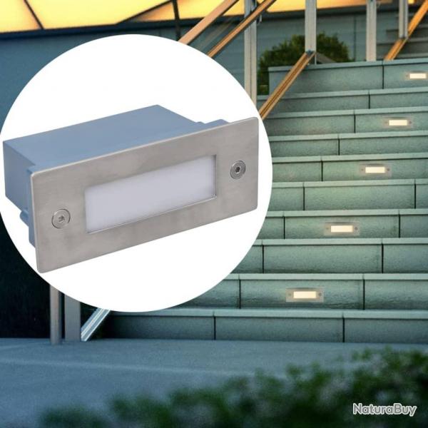 Lampes LED encastre d'escalier 6 pcs 44x111x56 mm