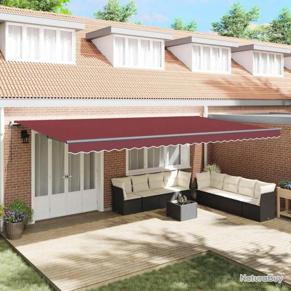 Auvent manuel rtractable bordeaux 600x300 cm
