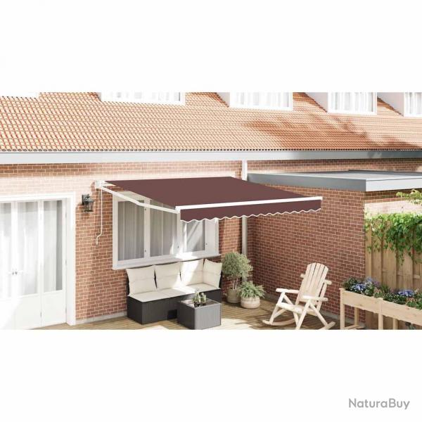 Auvent rtractable automatique marron 300x250 cm