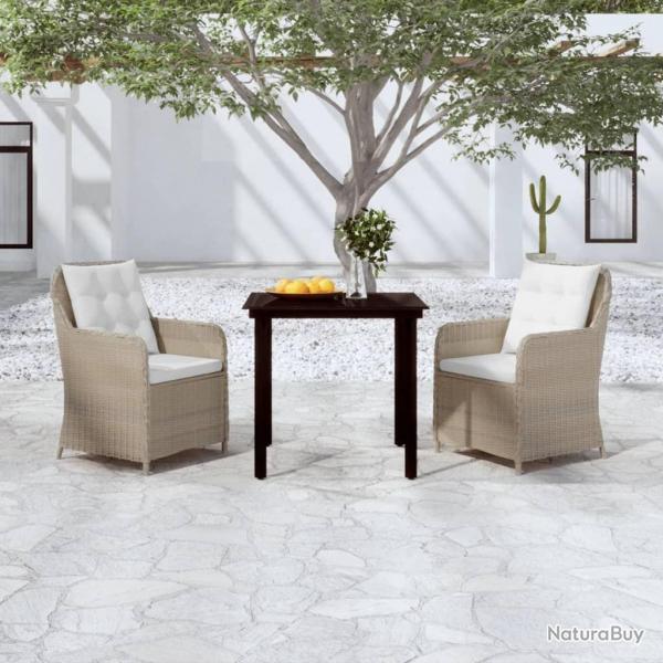 Ensemble  manger de jardin 3 pcs Marron