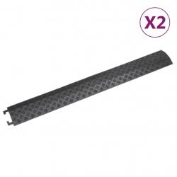 Rampes de protection de câble 2 pcs 98,5 cm Noir