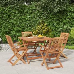Ensemble à manger de jardin 5 pcs Bois d'acacia solide