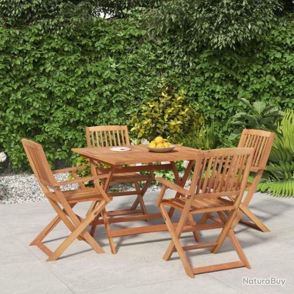 Ensemble  manger de jardin 5 pcs Bois d'acacia solide
