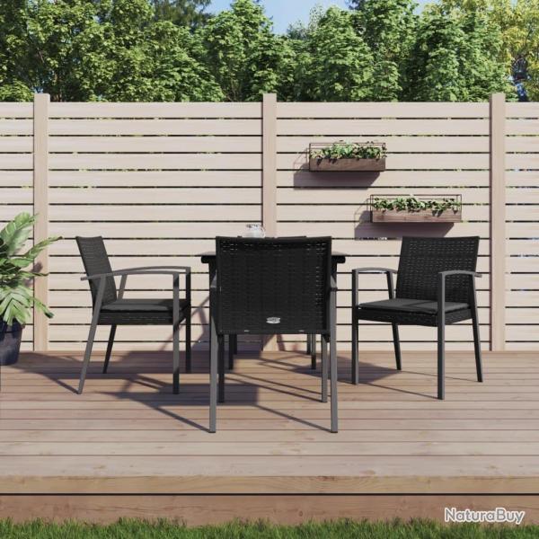 Ensemble  manger de jardin 5 pcs coussins rsine tresse acier