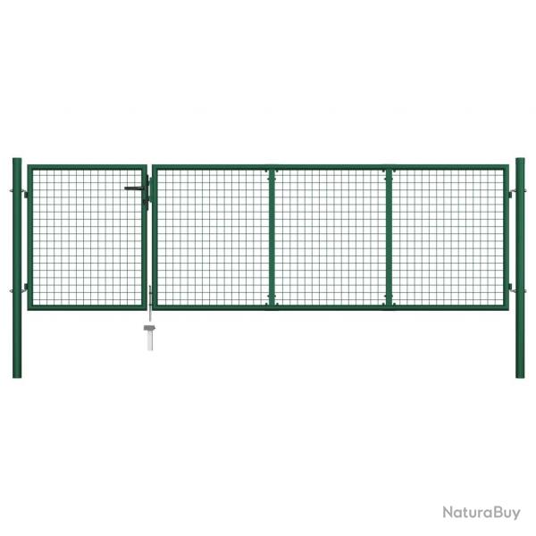 Portillon Acier 350x100 cm Vert
