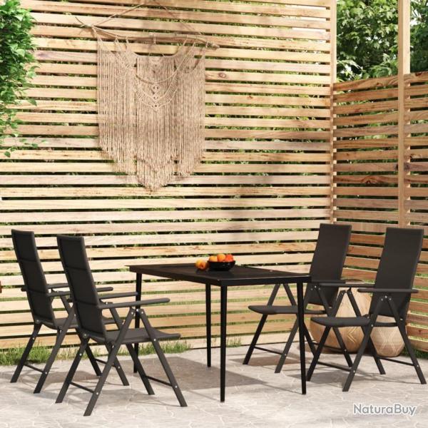 Ensemble  manger de jardin 5 pcs Noir