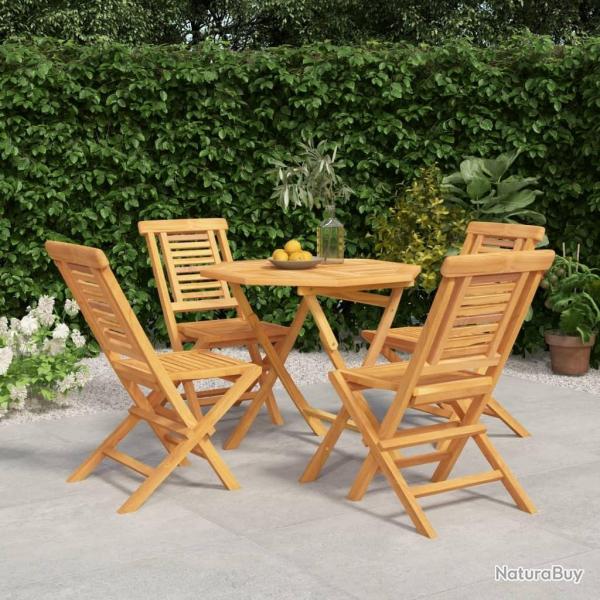Ensemble  manger de jardin 5 pcs Bois de teck massif