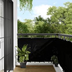 Écran de balcon noir 90x700 cm 100% polyester oxford