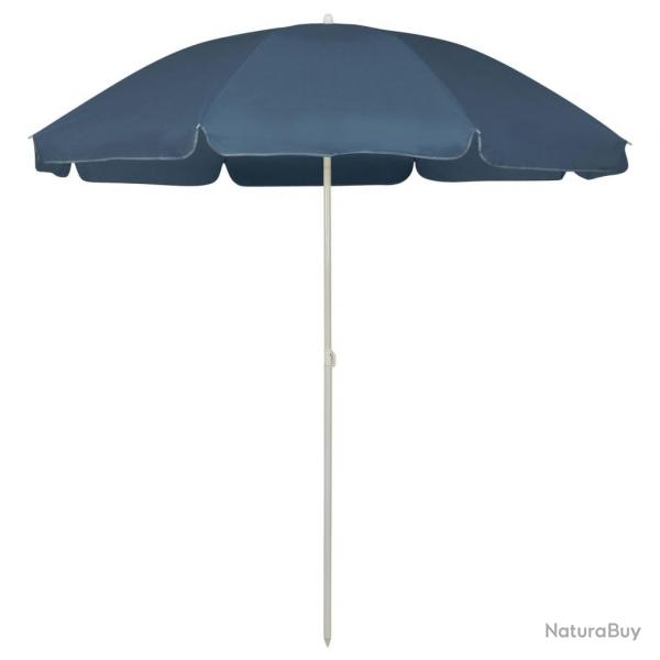 Parasol de plage bleu 240 cm