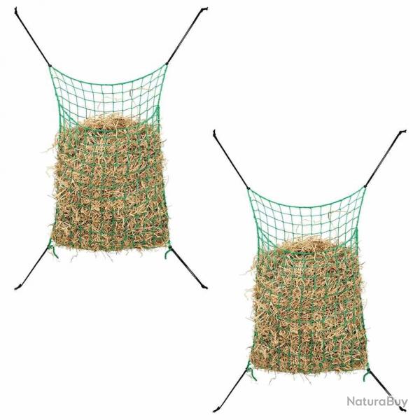 Filets  foin 2 pcs rectangulaire vert 200x120 cm PP