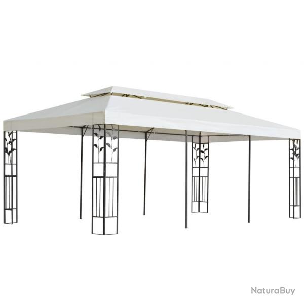 Belvdre  double toit blanc 6x3 m acier