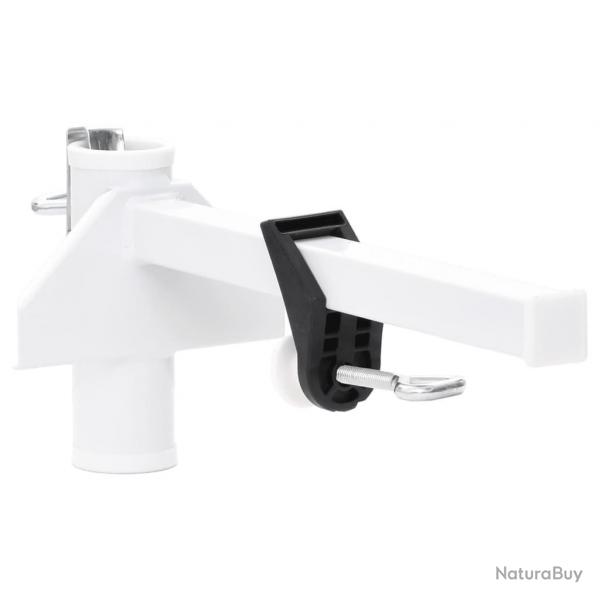 Pince  parasol pour balcon blanc 38 mm acier