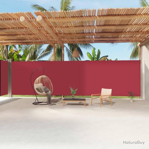 Auvent latral rtractable Rouge 220x1200 cm