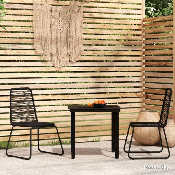 Ensemble  manger de jardin 3 pcs Noir
