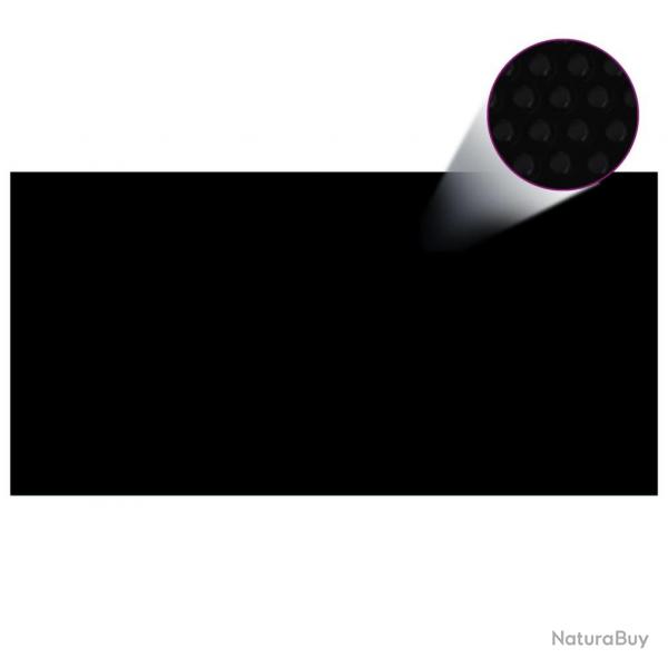 Couverture de piscine rectangulaire 1200x600 cm PE Noir