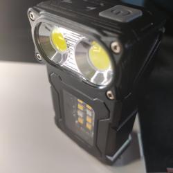 Mini LED COB lampe de poche portable tête réglable double lumière, USB rechargeable, chasse, pêche