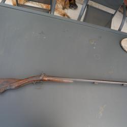 Fusil juxtaposé à percussion à restaurer