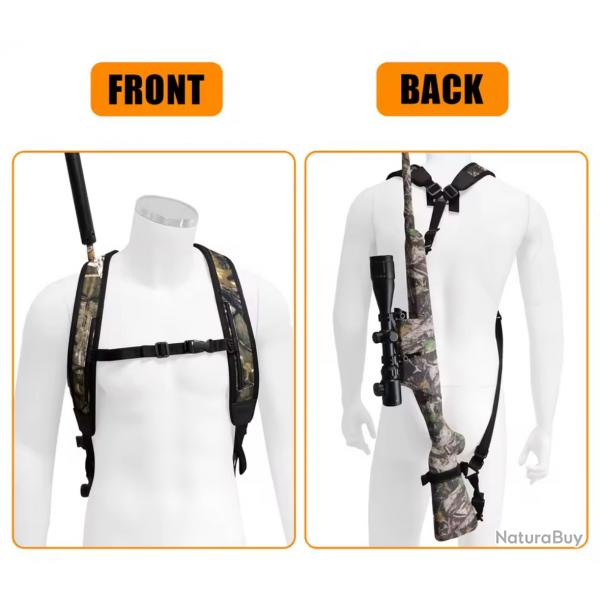Harnais Bretelle double 1euro sans rserve pour fusil carabine ect ... traque ou autre harnais camo