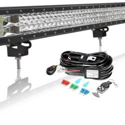 Barre LED 114 cm 612W Con Câblage Stroboscope Rampe LED Étanche Bar a LED 12V 24V Projecteur LED Lon