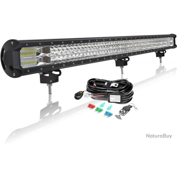 Barre LED 114 cm 612W Con Cblage Stroboscope Rampe LED tanche Bar a LED 12V 24V Projecteur LED Lon