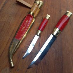 Magnifique Duo de PUUKKO LISAKKI JARVENPÄÄ de KAUHAVA FINLAND avec Fourreau en Cuir