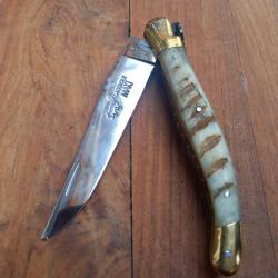 Magnifique Couteau Régional LAGUIOLE MAKI Manche en Corne de Bélier