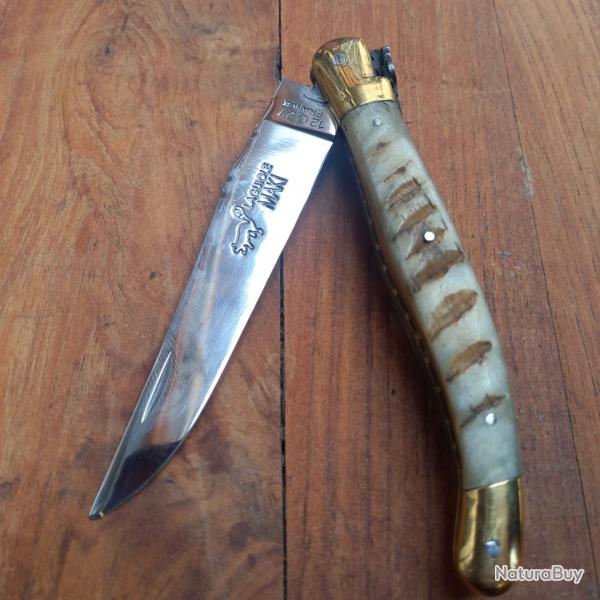 Magnifique Couteau Rgional LAGUIOLE MAKI Manche en Corne de Blier