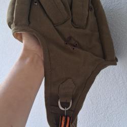 CASQUE EN TOILE KAKI TROUPES AÉROPORTÉES SOVIÉTIQUES ARMÉE ROUGE ANNÉES 1987 URSS TAILLE 57-58