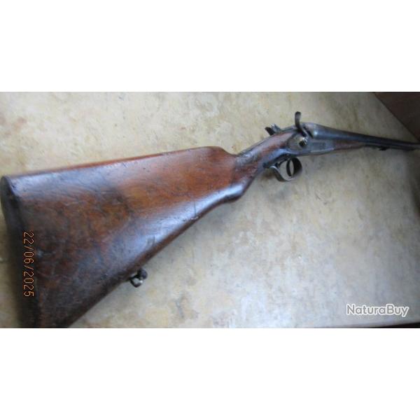 fusil chasse cal 16 St Etienne prouv PT poud vive grav canon intrieur piqu sans jeu bruni pass