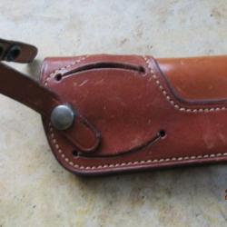 holster étui cuir épais modèle ceinture revolver pistolet droitier gaucher