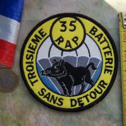 écusson militaire 35 éme RAP 3éme batterie régiment parachutiste