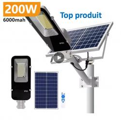 Lampadaire solaire extérieur 6000mAh étanche automatique du crépuscule à l'aube Camping plein Air