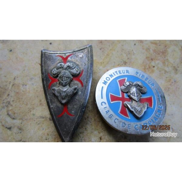 insigne instructeur tireur CIABC CARPIAGNE centre instruction ABC 11 regiment de cuirassiers DP