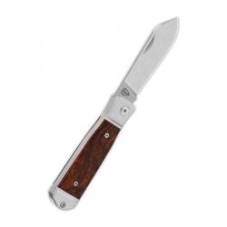 Couteau QSP Jumping Jack Slip Joint Lame Acier 14C28N Sheepsfoot Manche Desert Ironwood QS167D