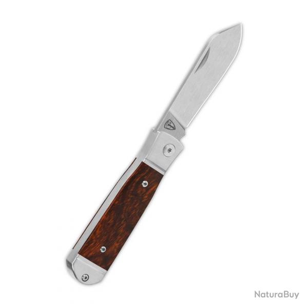 Couteau QSP Jumping Jack Slip Joint Lame Acier 14C28N Sheepsfoot Manche Desert Ironwood QS167D
