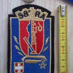 écusson militaire 58e régiment d'artillerie Douai Nord dissolution 2003