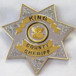 BROCHE ETOILE SHERIFF POLICE KING COUNTY  - Ref.33