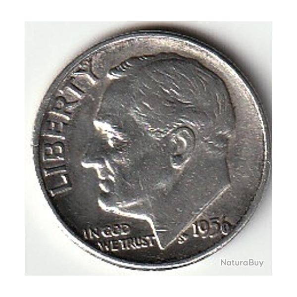 Pice de Monnaie Etats Unis One Dime argent 1956