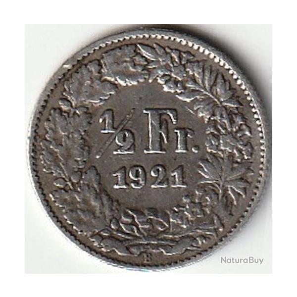 Pice de Monnaie Suisse  franc Helvetia debout argent 1921